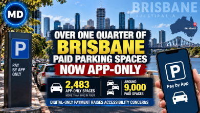 Over One-Quarter of Paid Brisbane Parking Spaces Shift to App-Only Payment System