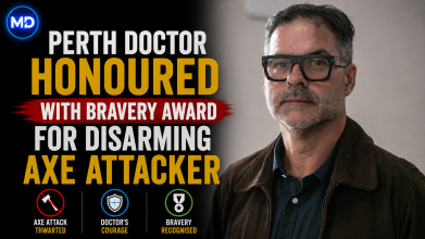 Perth Doctor Honoured with Bravery Award for Disarming Axe Attacker