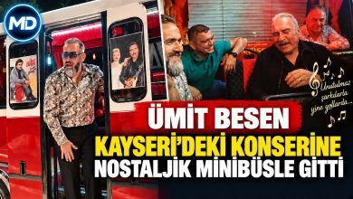 Ümit Besen, Kayseri’deki konserine nostaljik minibüsle gitti