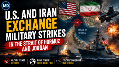 US and Iran Exchange Military Strikes in Strait of Hormuz and Jordan