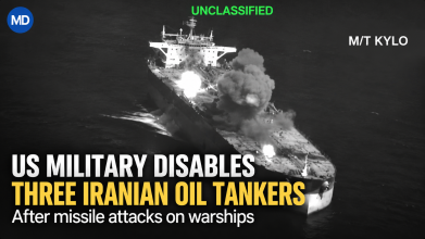 US Military Disables Three Iranian Oil Tankers Following Missile Attacks on Warships