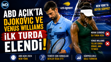 ABD Açık’ta Djokovic ve Venus Williams ilk turda elendi
