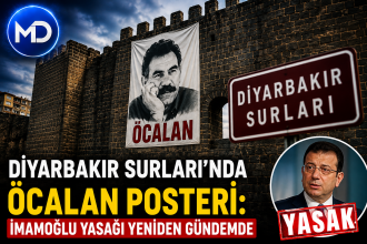 Diyarbakır Surları’nda Öcalan posteri: İmamoğlu yasağı yeniden gündemde