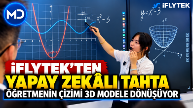 iFLYTEK’ten yapay zekâlı tahta: Öğretmenin çizimini 3D modele dönüştürüyor