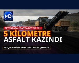 Afyonkarahisar’da araçları mora boyayan yol için dikkat çeken çözüm: 5 kilometre asfalt kazındı