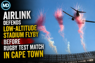 Airlink Defends Low-Altitude Stadium Flyby Before Rugby Test Match in Cape Town