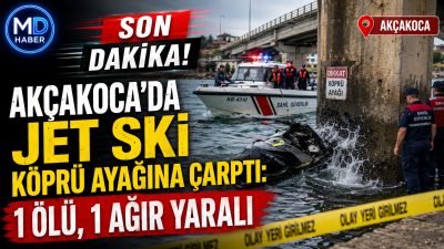Akçakoca’da jet ski köprü ayağına çarptı: 1 ölü, 1 ağır yaralı