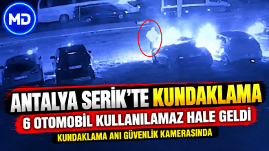 Antalya Serik’te oto galeride kundaklama: 6 otomobil kullanılamaz hale geldi