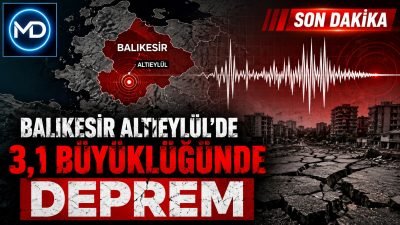 Balıkesir Altıeylül’de 3,1 büyüklüğünde deprem