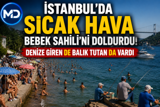 İstanbul’da sıcak hava Bebek Sahili’ni doldurdu: Denize giren de balık tutan da vardı