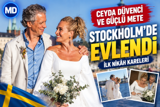 Ceyda Düvenci ve Güçlü Mete Stockholm’de evlendi: İlk nikâh kareleri