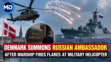 Denmark Summons Russian Ambassador After Warship Fires Flares at Military Helicopter