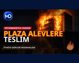 Diyarbakır’da plazada yangın: Alevlere itfaiye müdahale ediyor