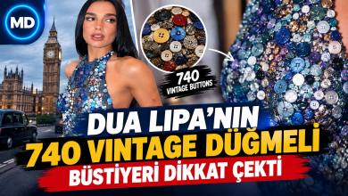 Dua Lipa’nın 740 vintage düğmeli büstiyeri dikkat çekti