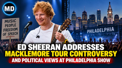 Ed Sheeran Addresses Macklemore Tour Controversy and Political Views at Philadelphia Show
