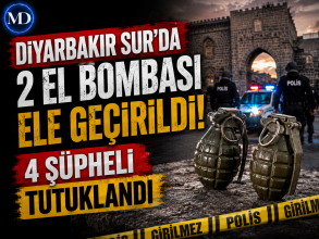 Diyarbakır Sur'da 2 el bombası ele geçirildi: 4 şüpheli tutuklandı