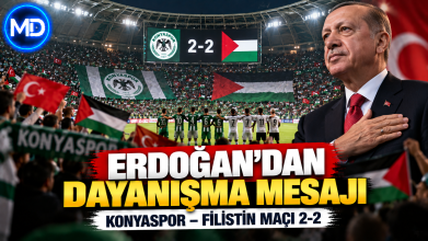 Erdoğan’dan Konyaspor-Filistin maçının ardından dayanışma mesajı