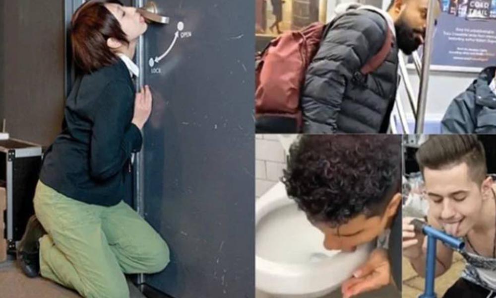 ‘CoronavirusChallenge’ akımı: Yüzeyleri yalayıp, yaşlıların suratına öksürüyorlar