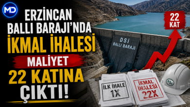 Erzincan Ballı Barajı’nda ikmal ihalesi: Maliyet 22 katına çıktı