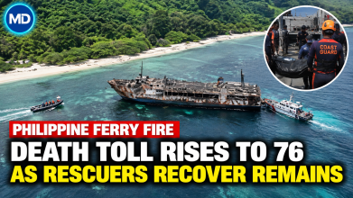 Philippine Ferry Fire Death Toll Rises to 76 as Rescuers Recover Remains