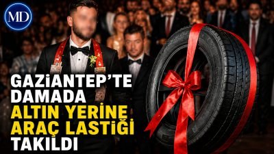 Gaziantep'te damada altın yerine araç lastiği takıldı