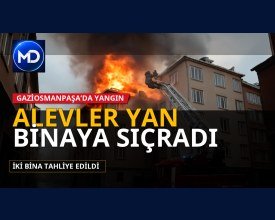 Gaziosmanpaşa’da çatı yangını: Alevler bitişikteki 5 katlı binaya sıçradı