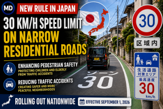Japan Imposes 30km/h Speed Limit on Narrow Residential Roads