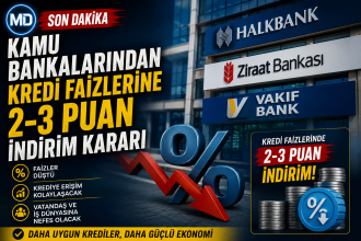 Kamu bankalarından kredi faizlerine 2-3 puan indirim kararı