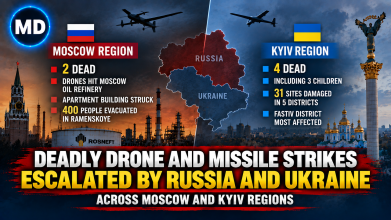 Deadly Drone and Missile Strikes Escalated by Russia and Ukraine Across Moscow and Kyiv Regions