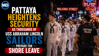 Pattaya Heightens Security as Thousands of USS Abraham Lincoln Sailors Prepare for Shore Leave