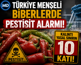 Türkiye menşeli biberlerde pestisit alarmı: Kalıntı yasal sınırın 10 katı