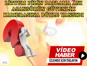 Asansörde feci şekilde can verdi. Lityum bataryanın patlama anı asansörün güvenlik kamerasına böyle yansıdı