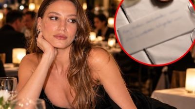 Serenay Sarıkaya’nın restoranda aldığı not sosyal medyada gündem oldu