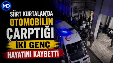 Siirt Kurtalan’da otomobilin çarptığı iki genç hayatını kaybetti