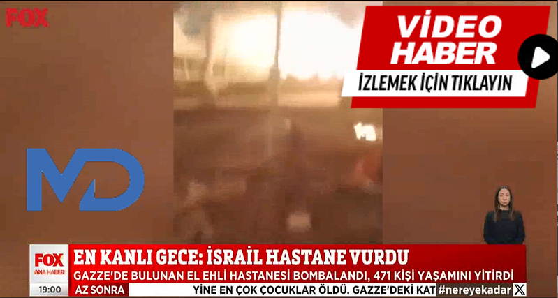 İsrail Gazze'de hastaneyi böyle bombaladı