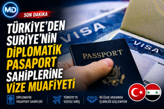 Türkiye’den Suriye’nin diplomatik pasaport sahiplerine vize muafiyeti