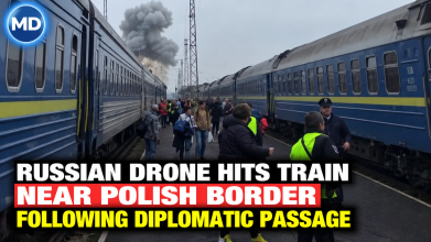 Russian Drone Hits Train Near Polish Border Following Diplomatic Passage