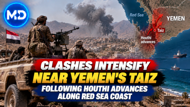 Clashes Intensify Near Yemen's Taiz Following Houthi Advances Along Red Sea Coast
