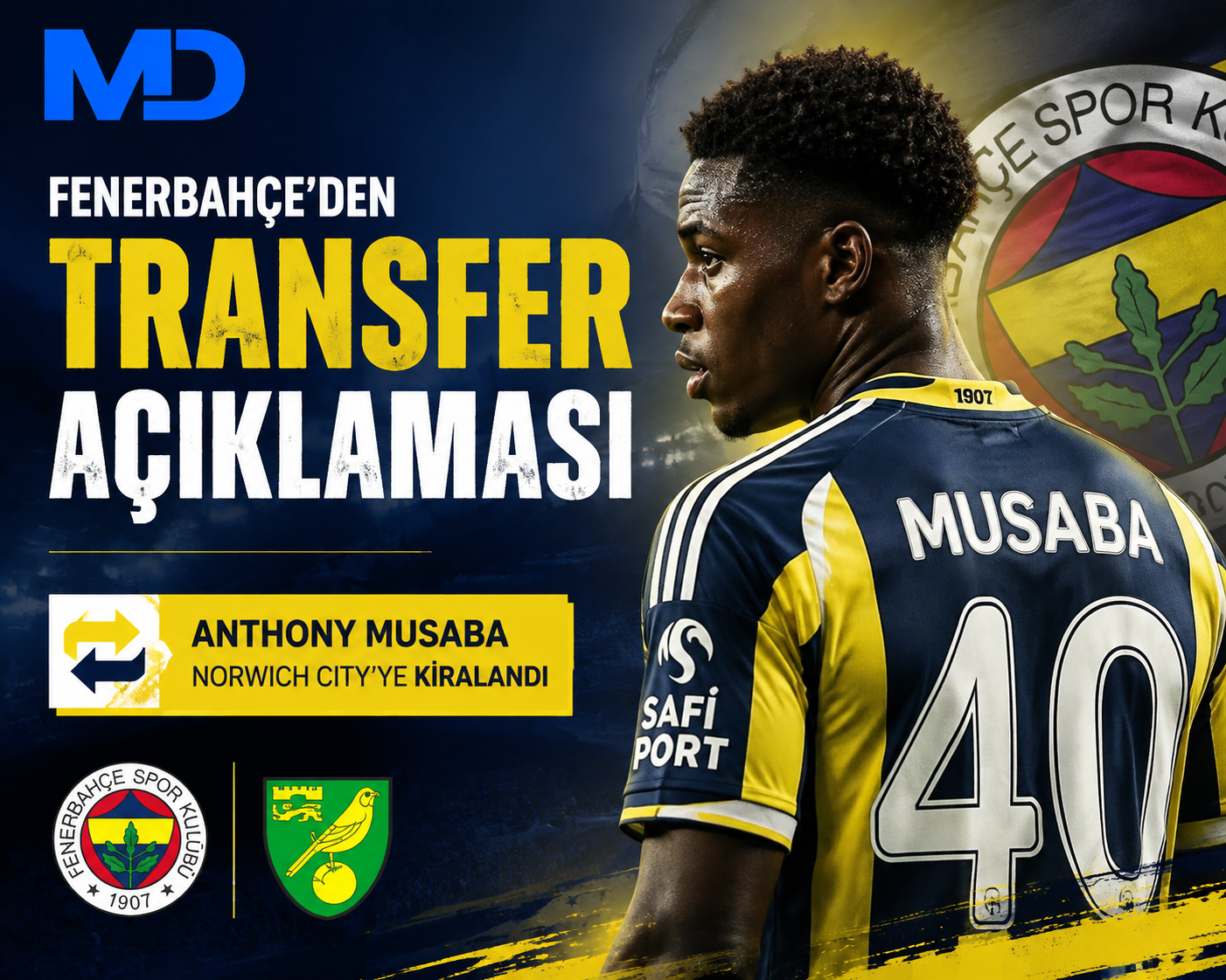 Fenerbahçe'den Transfer Açıklaması: Anthony Musaba Norwich City'ye Kiralandı