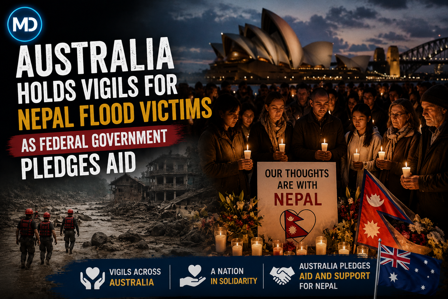 Australia Holds Vigils for Nepal Flood Victims as Federal Government Pledges Aid