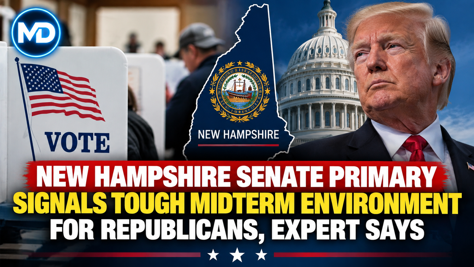 New Hampshire Senate Primary Signals Tough Midterm Environment for Republicans, Expert Says