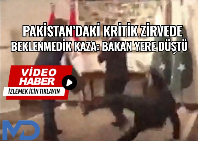 Pakistan'daki Kritik Zirvede Beklenmedik Kaza: Bakan Yere Düştü