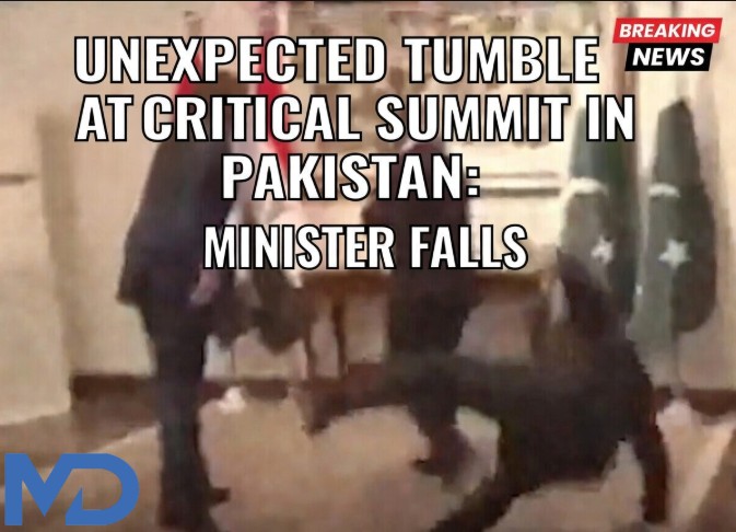Unexpected Tumble at Critical Summit in Pakistan: Minister Falls