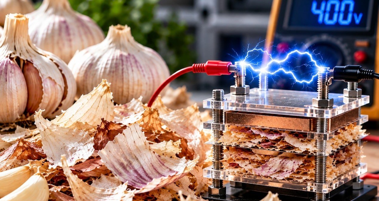 Sarımsak kabuklarından 400 volt üreten sensör kapı güvenliğinde test edildi