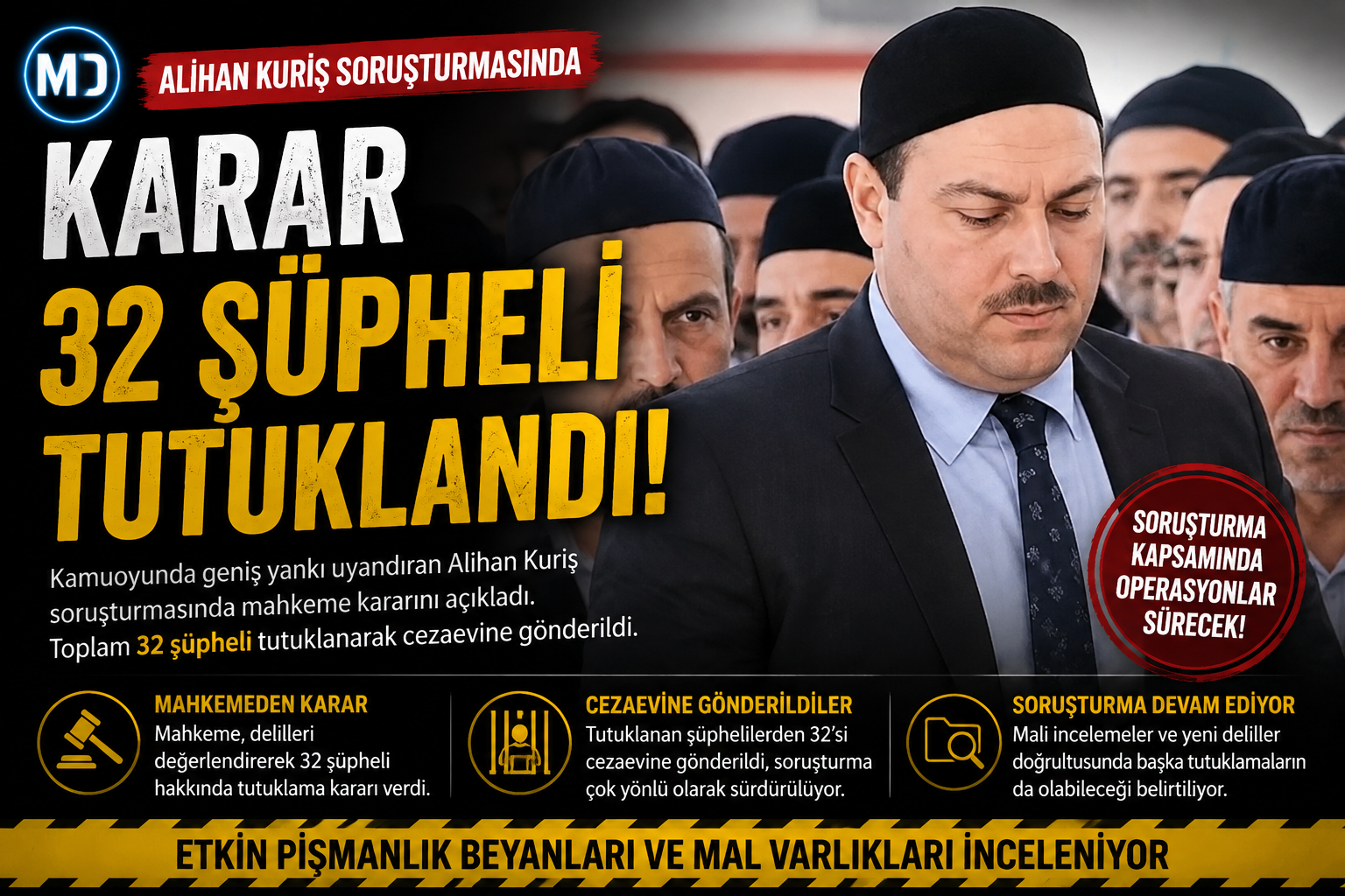 Alihan Kuriş soruşturmasında karar: 32 şüpheli tutuklandı