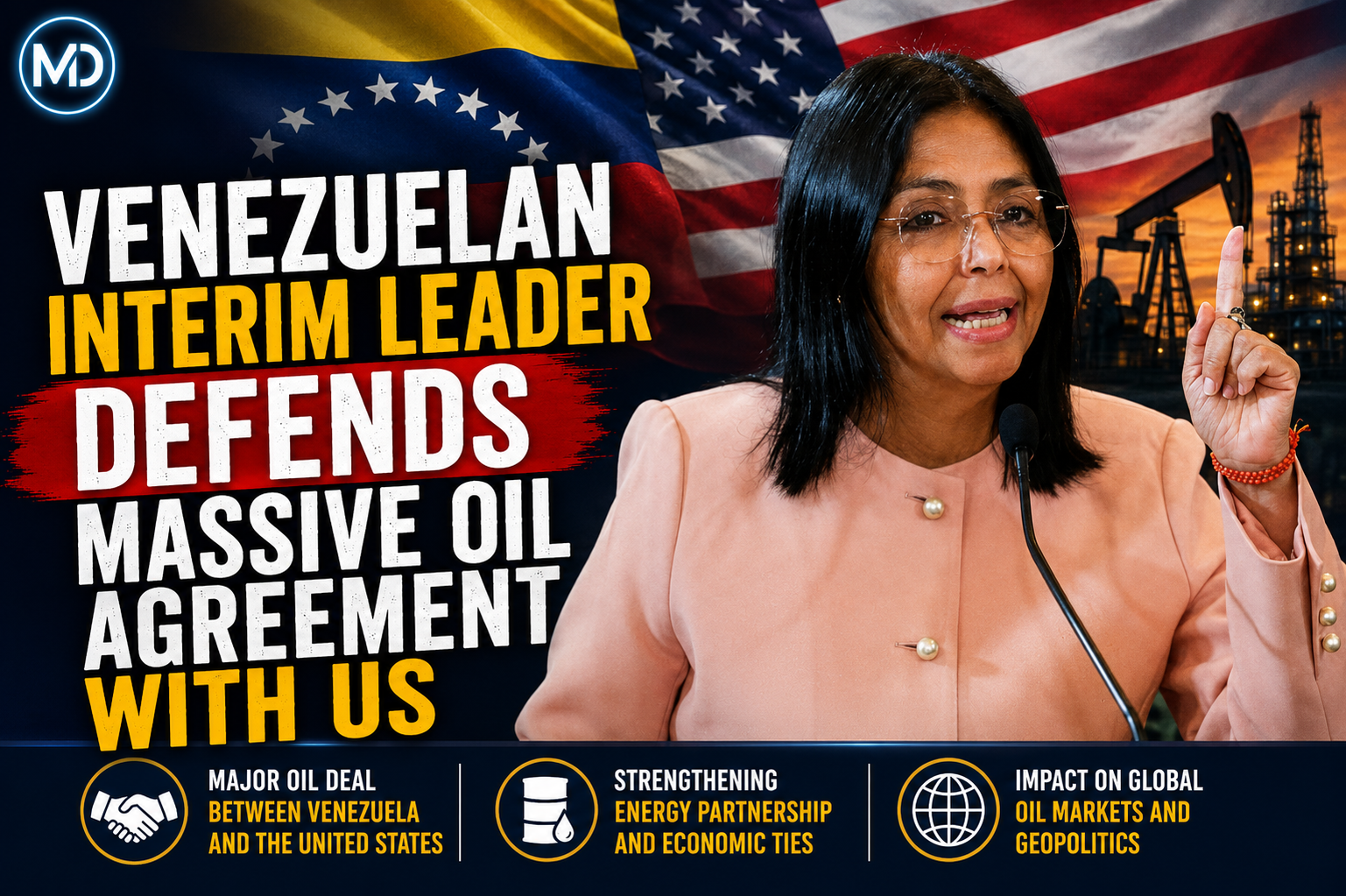 Venezuelan Interim Leader Defends Massive Oil Agreement With US
