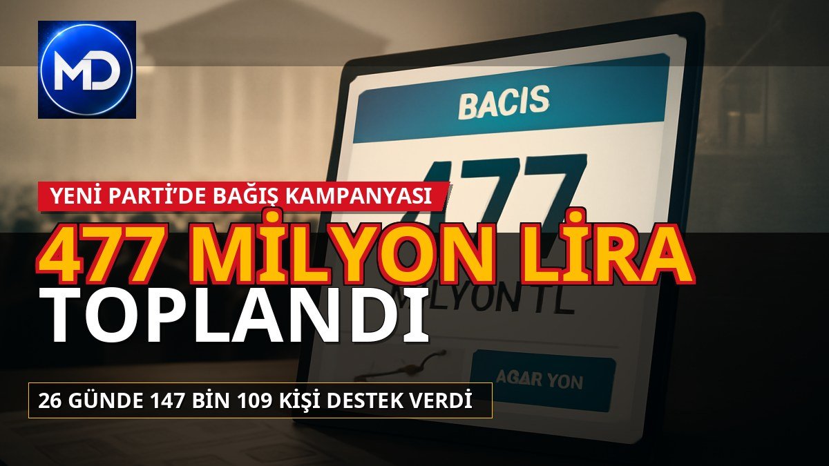 YENİ Parti’nin bağış kampanyasında 26 günde 477 milyon lira toplandı