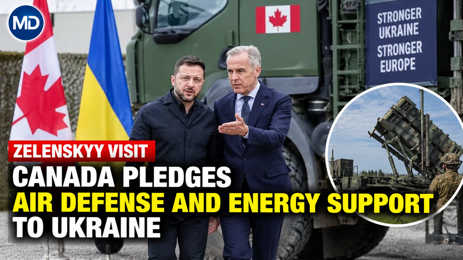 Canada Pledges Air Defense and Energy Support to Ukraine During Zelenskyy Visit
